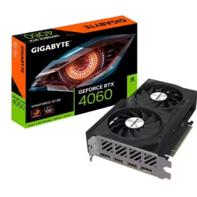 Gigabyte GeForce RTX 4060 WINDFORCE OC 8G – Carte graphique – GeForce RTX 4060 – 8 Go GDDR6 – PCIe 4.0 – 2 x DisplayPort, 2 x HDMI – Gigabyte