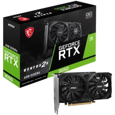 Carte graphique – MSI – VENTUS GeForce RTX 3050 2X E 6G OC NVIDIA 6 Go GDDR6