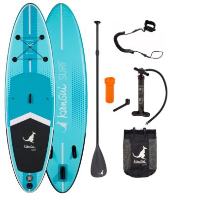 Kangui Stand up Paddle 305cm SUP gonflable + pagaie + sac à dos + pompe haute pression + leash + kit de réparation TIKI